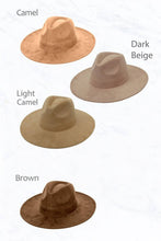 Load image into Gallery viewer, Suzie Q USA - Suede Large Eaves Peach Top Fedora Hat: Ivory
