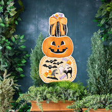 Load image into Gallery viewer, Halloween Stacked Pumpkin Yard Art