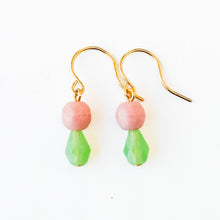 Load image into Gallery viewer, Lime |Tiny Earrings Small bead earrings Little color drop earrings