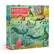 Load image into Gallery viewer, Puzzle | Otters at Play 64 Piece Puzzle| eeBoo