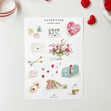 Load image into Gallery viewer, Valentine sticker sheets | emily lex studio
