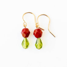Load image into Gallery viewer, Lime |Tiny Earrings Small bead earrings Little color drop earrings