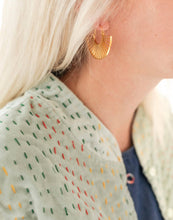 Load image into Gallery viewer, Radiant Sunflare Hoops Earrings