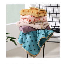 Load image into Gallery viewer, Pink Face Towel | CORAL FLEECE POLKA DOT ABSORBENT (35X75) | ACCITY