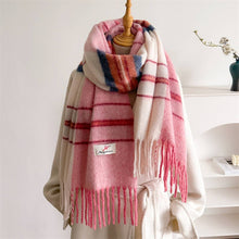Load image into Gallery viewer, Pink Scarf | Soft Gradient Knit Tassel Scarf Wrap Shawl | ACCITY
