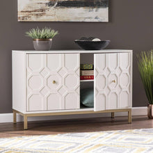 Load image into Gallery viewer, HomeRoots - White and Gold Moroccan Dynasty Two Door Accent Cabinet
