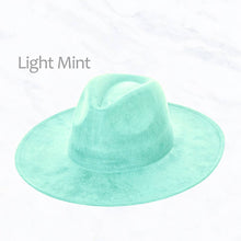 Load image into Gallery viewer, Suzie Q USA - Suede Large Eaves Peach Top Fedora Hat: Ivory