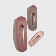Load image into Gallery viewer, Flat Lay Claw Clip 3pc Flat - Ultra Glossy Terracotta | KITSCH