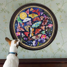 Load image into Gallery viewer, Puzzle | Moths 500 Piece Round Adult Jigsaw Puzzle | eeBoo