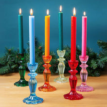 Load image into Gallery viewer, Hot Pink Glass | Candlestick Holder
