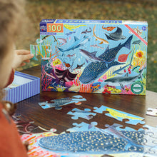 Load image into Gallery viewer, Puzzle | Love of Sharks 100 Piece Puzzle| eeBoo