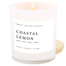 Load image into Gallery viewer, *NEW* Coastal Lemon 11 oz Soy Candle - Home Decor & Gifts |Sweet Water Decor