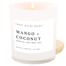 Load image into Gallery viewer, Mango and Coconut | 11 oz Soy Candle | Sweet Water Decor