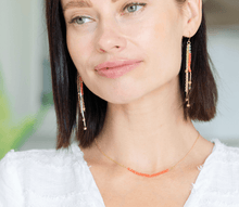 Load image into Gallery viewer, Aqua Delicate Crystal Accented Necklace | Splendid Iris