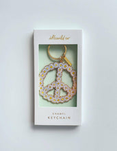 Load image into Gallery viewer, Peace Daisy Keychain