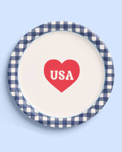 Load image into Gallery viewer, Paper Plates All American Plates USA, Fourth Of July, America | xo, Fetti