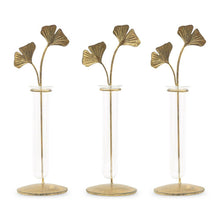 Load image into Gallery viewer, Gold Leaf Glass Test Tube Flower Vase