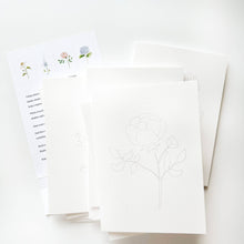 Load image into Gallery viewer, Garden flowers paintable notecards | emily lex studio