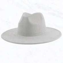 Load image into Gallery viewer, Suzie Q USA - Suede Large Eaves Peach Top Fedora Hat: Ivory