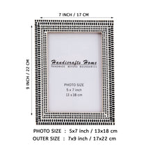 Load image into Gallery viewer, 5x7 Picture Frame Rhythm Particles Collection Black & White | Handicrafts Home