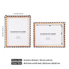 Load image into Gallery viewer, 14x18 Photo Frames Marquet-Bevel Collection Pack of 2 Blue & White | Handicrafts Home