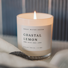 Load image into Gallery viewer, *NEW* Coastal Lemon 11 oz Soy Candle - Home Decor & Gifts |Sweet Water Decor
