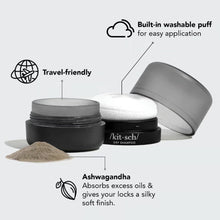 Load image into Gallery viewer, Dark Volumizing Rice Protein Dry Shampoo with Puff | KITSCH