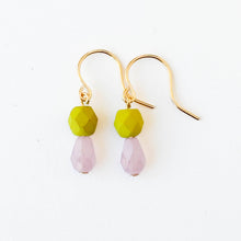 Load image into Gallery viewer, Lime |Tiny Earrings Small bead earrings Little color drop earrings