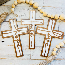 Load image into Gallery viewer, Faith, Hope, Love | Set of 3 Christian Crosses | Krafty Supply