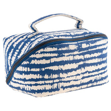 Load image into Gallery viewer, Zip Cosmetic Bag: Navy Floral | Karma