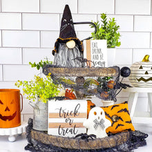 Load image into Gallery viewer, Trick or Treat Halloween Tiered Tray Décor Bundle: Black