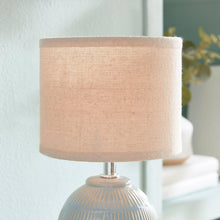 Load image into Gallery viewer, Antoni Mini Lamp, Soft Blue: Soft Blue/Natural / Ceramic Fabric Wiring