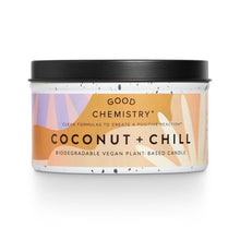 Load image into Gallery viewer, Coconut + Chill Recyclable Tin Candle |Good Chemistry