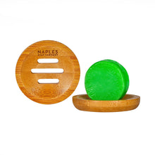 Load image into Gallery viewer, Round Bamboo Soap Dish Naples Soap Company