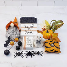 Load image into Gallery viewer, Trick or Treat Halloween Tiered Tray Décor Bundle: Black