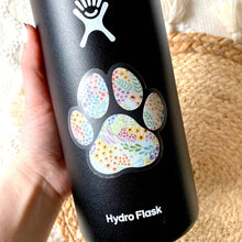Load image into Gallery viewer, Sticker Floral Paw Print, 2.75x2.75 in.