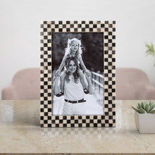 Load image into Gallery viewer, 4x6 Picture Frame Checkered Grey | Handicrafts Home