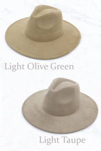 Load image into Gallery viewer, Suzie Q USA - Suede Large Eaves Peach Top Fedora Hat: Ivory