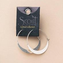 Load image into Gallery viewer, Crescent Hoop/Sterling Silver Earrings