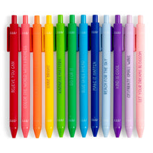 Load image into Gallery viewer, Happy Colors Crayon-Inspired Affirmations Pen Set of 12 | Callie Danielle