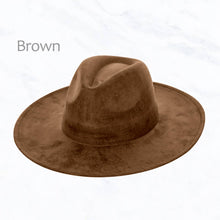 Load image into Gallery viewer, Suzie Q USA - Suede Large Eaves Peach Top Fedora Hat: Ivory