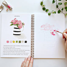 Load image into Gallery viewer, Bouquets watercolor workbook | emily lex studio
