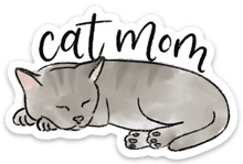 Load image into Gallery viewer, Sticker Cat Mom 2x3in