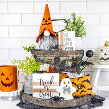 Load image into Gallery viewer, Trick or Treat Halloween Tiered Tray Décor Bundle: Black