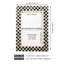 Load image into Gallery viewer, 4x6 Picture Frame Checkered Grey | Handicrafts Home