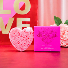 Load image into Gallery viewer, Pink Camellia Heart Buffer | Spongellé