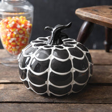 Load image into Gallery viewer, Porcelain Spiderweb Pumpkin