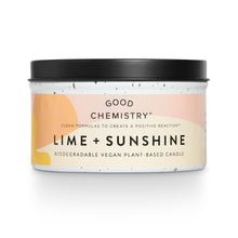 Load image into Gallery viewer, Lime + Sunshine Recyclable Tin Candle |Good Chemistry