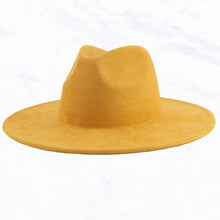 Load image into Gallery viewer, Suzie Q USA - Suede Large Eaves Peach Top Fedora Hat: Ivory