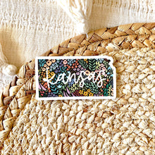 Load image into Gallery viewer, Sticker Kansas Floral State, 3x2in